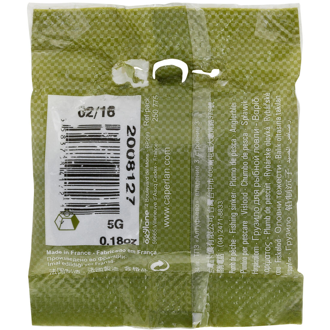 Plomb pêche chevrotine 2.5 g