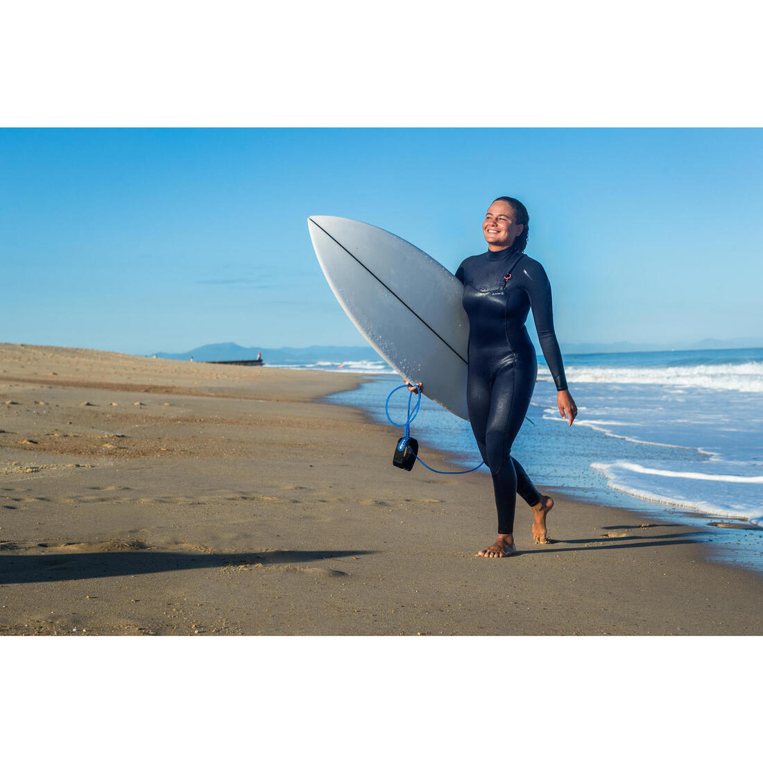 COMBINAISON DE SURF NÉOPRÈNE 3/2 MM 900 FEMME BLEU MARINE