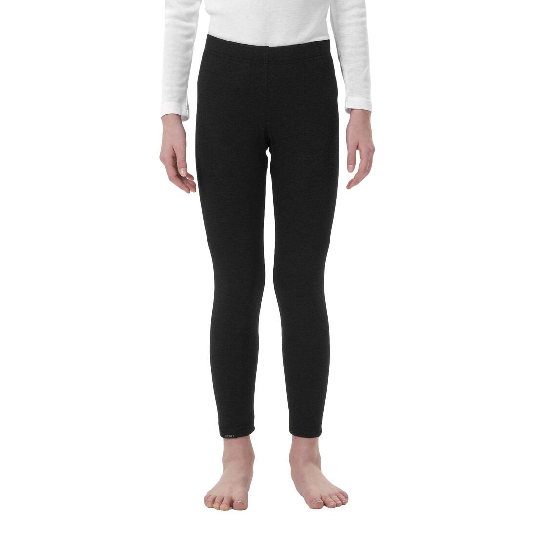 Sous-vêtement pantalon thermique de ski enfant - BL100 bas - noir