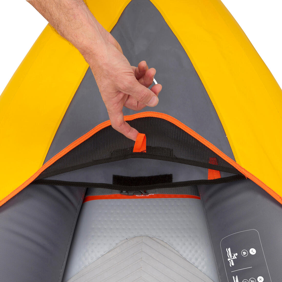 Canoë kayak gonflable 2 places - Tribord 100+ Jaune