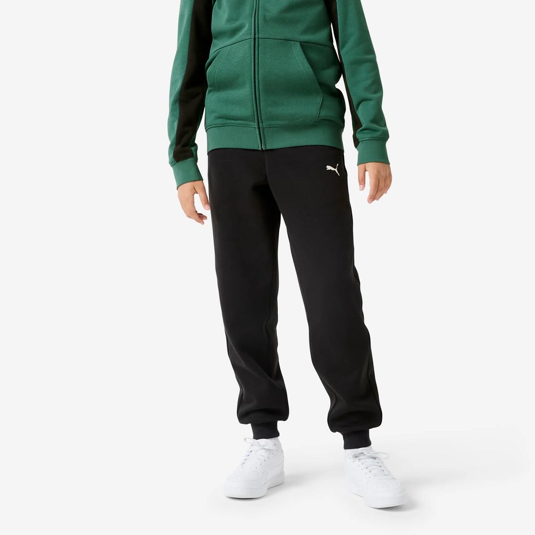 Ensemble de survêtement zippé enfant, vert et noir