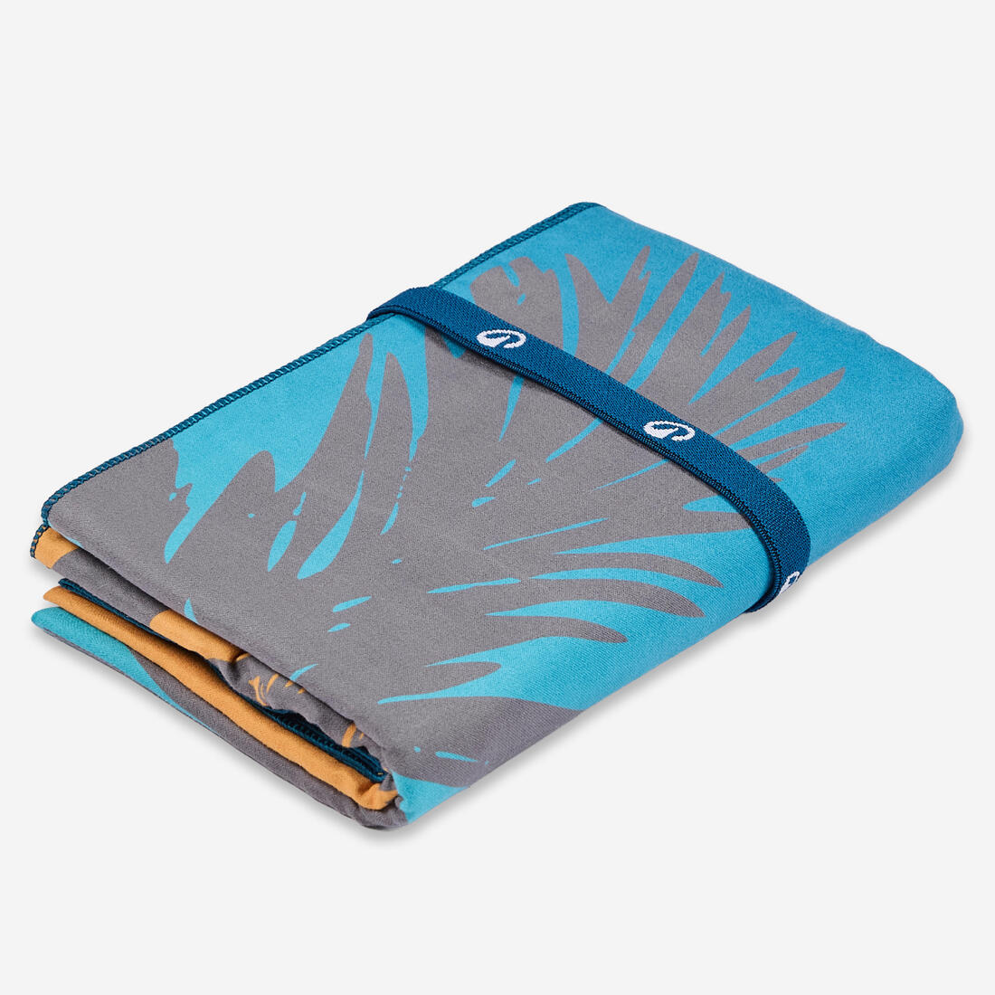 Serviette de bain microfibre compacte XL 110 x 175 cm, imprimé feuillage