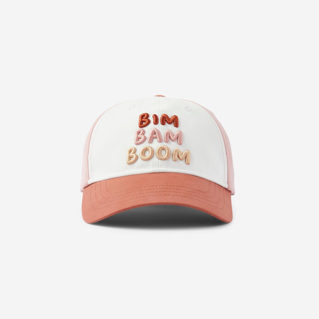 Casquette multisport ajustable bébé mixte, Rose blanc terracotta