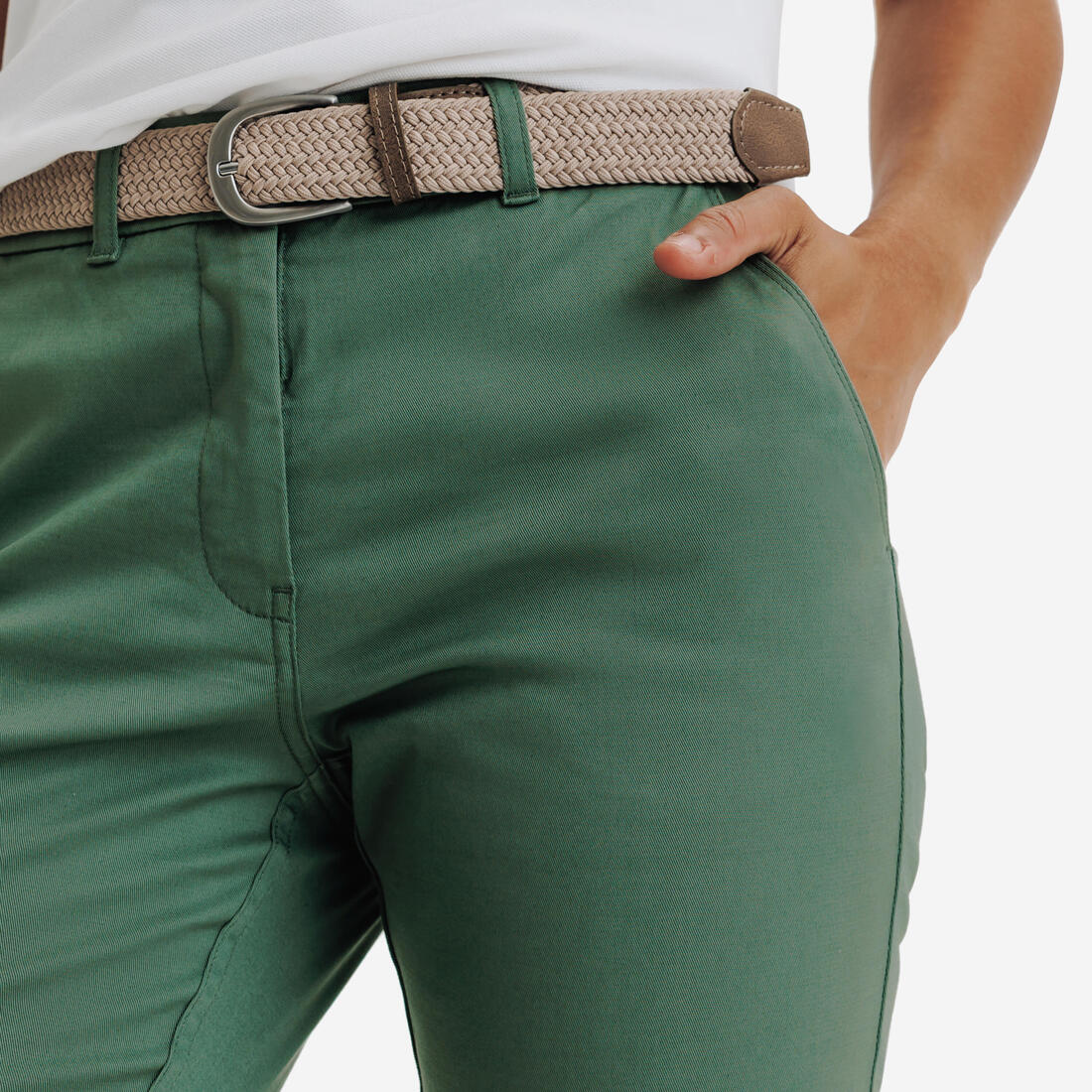 Pantalon chino de golf coton femme, MW500