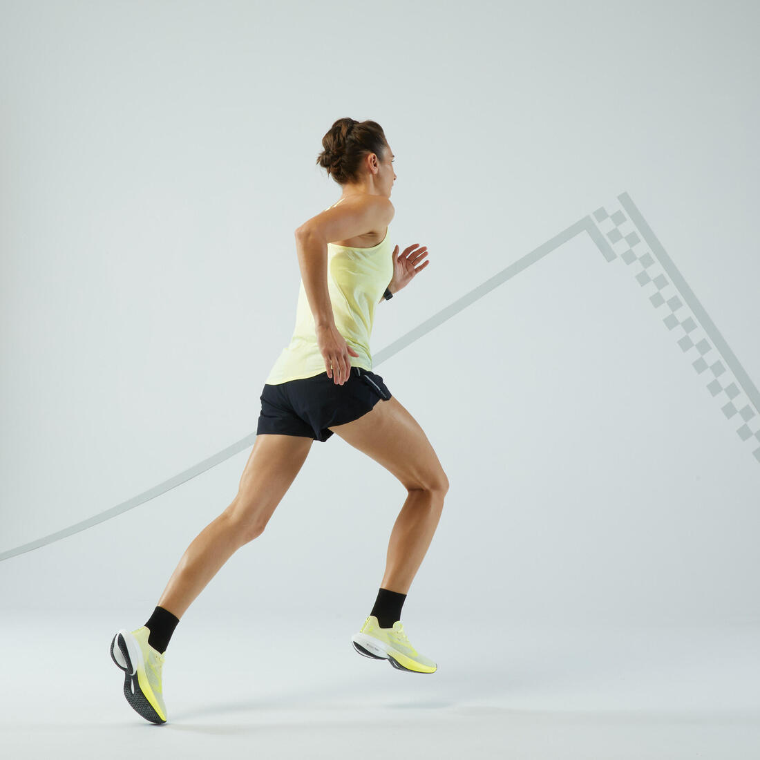 Débardeur running sans couture femme - kiprun run 500 confort lavande