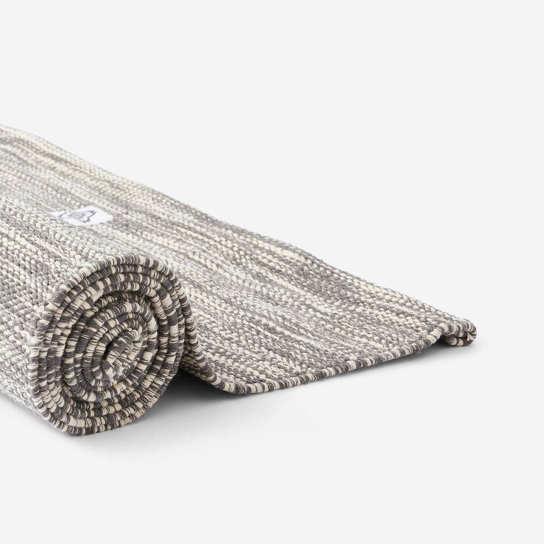 Tapis et sur-tapis de yoga doux coton 183cm x 68cm x4 mm, gris chine