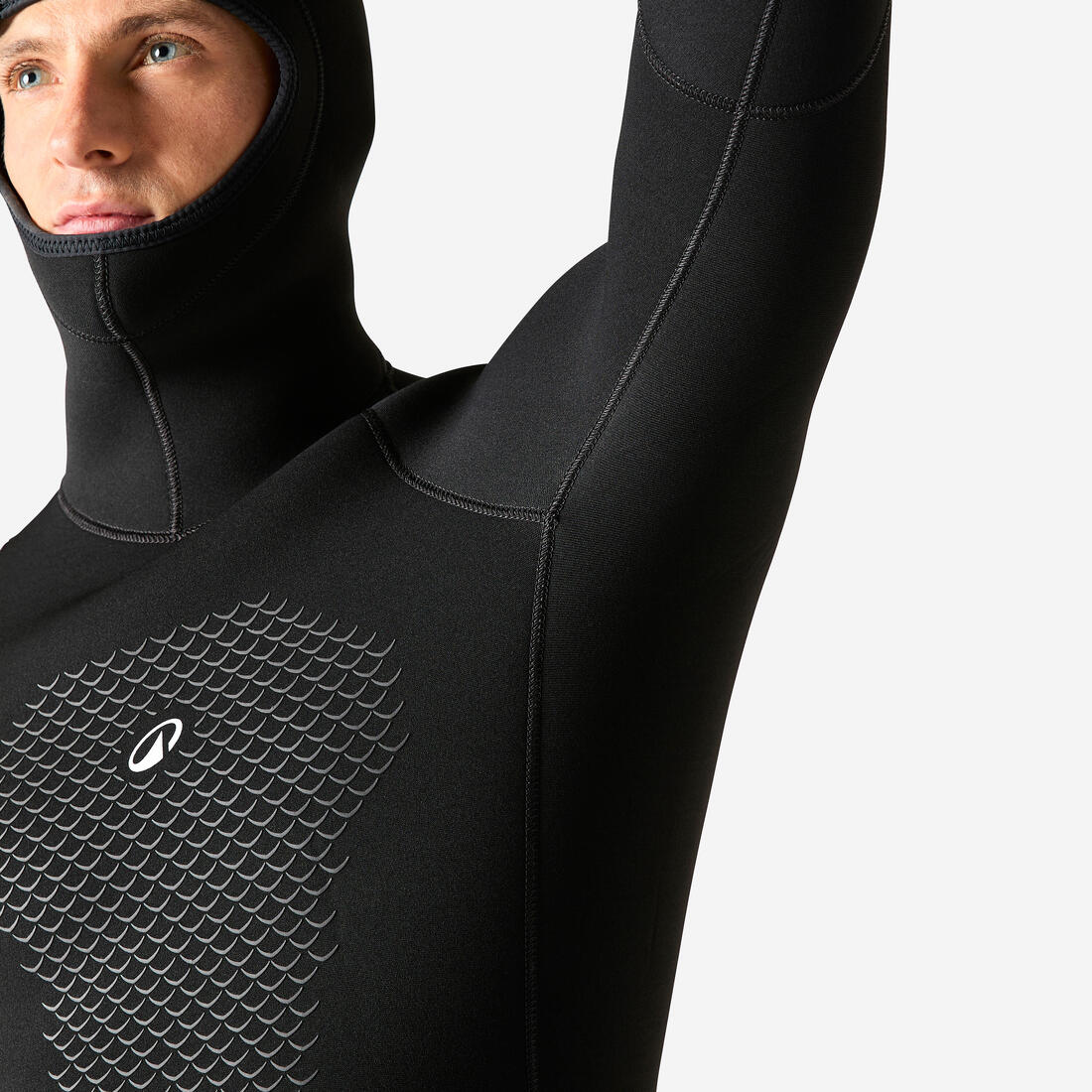 Veste Chasse sous-marine et apnée néoprène Ocena 5mm homme, SPF 500 Noir