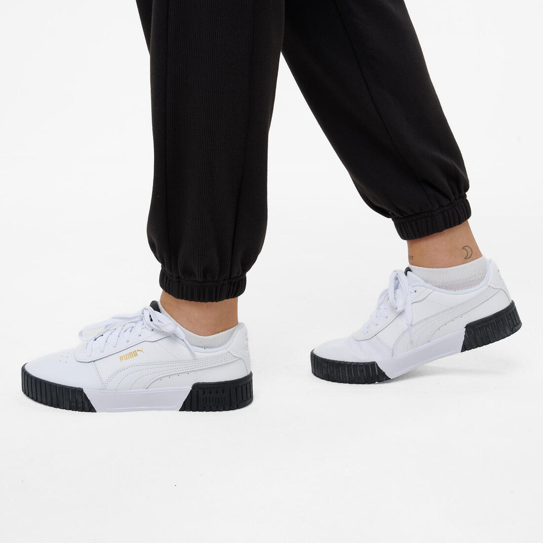 Pantalon jogging en coton femme, noir