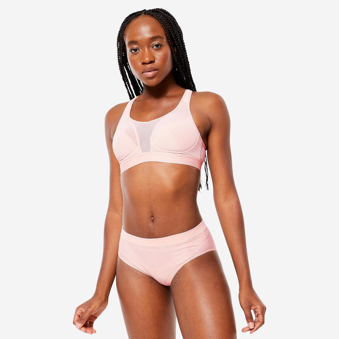 Lot de 3 culottes sans coutures Femme, Noir/Rose/Sauge