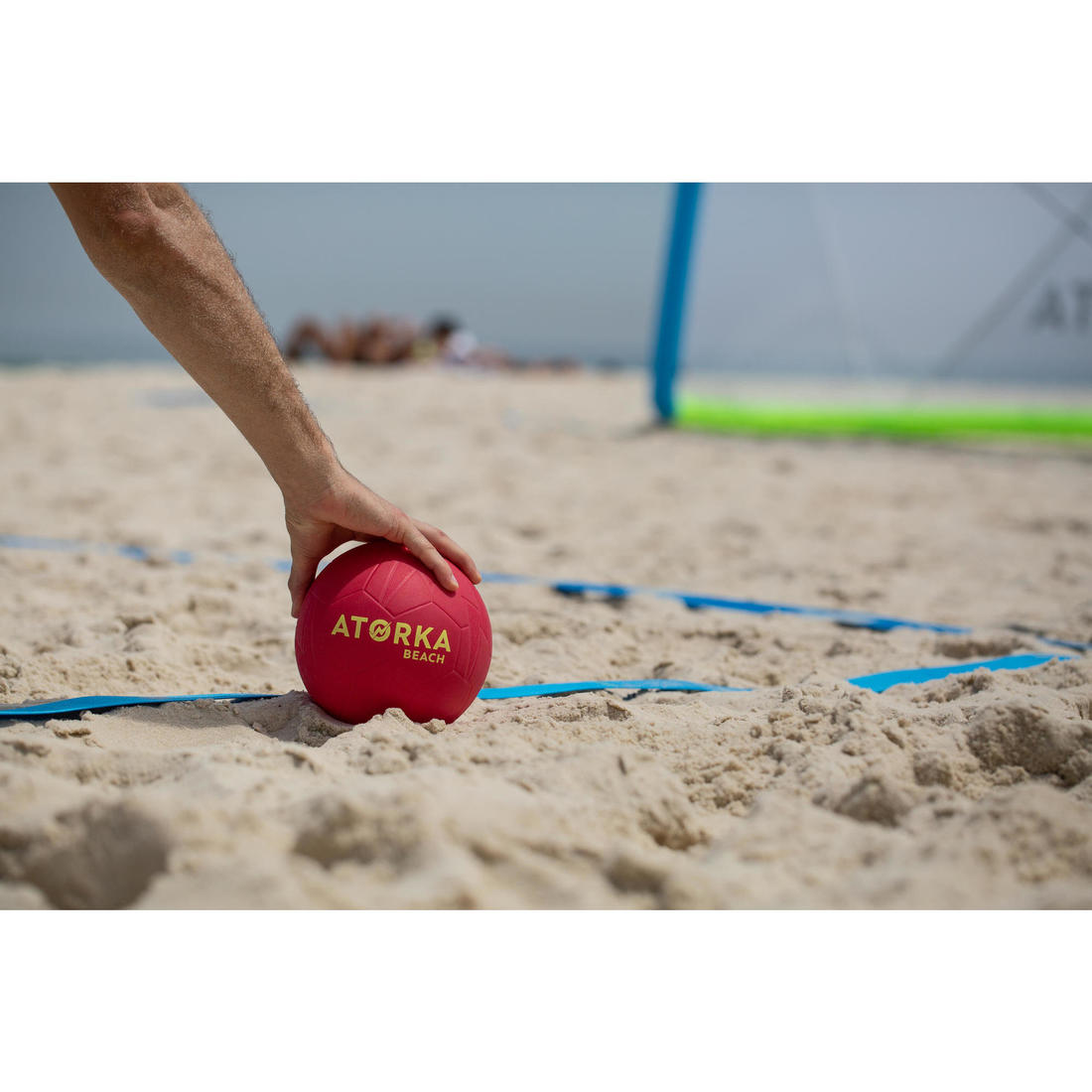 Ballon de beach handball hb500b taille 2 rouge
