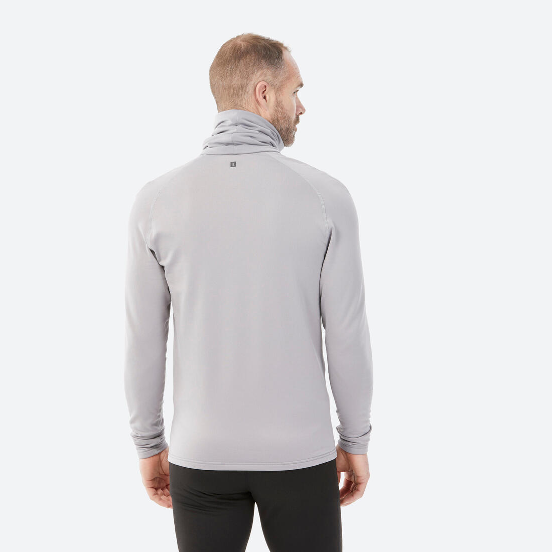 Sous-vêtement de ski à col roulé chaud et respirant homme, BL 500 bleu foncé