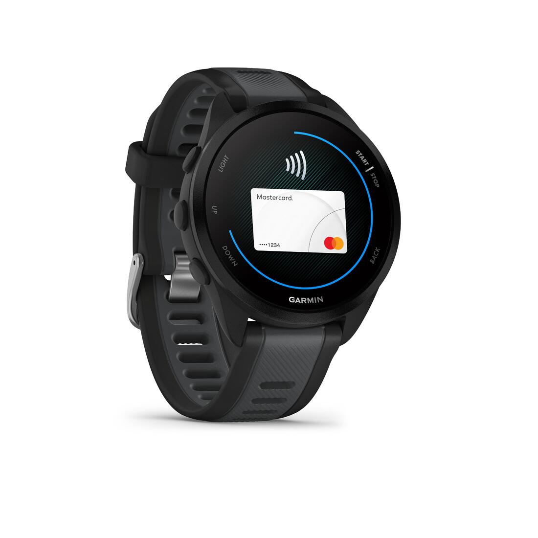 Montre connectée gps de running garmin forerunner 165 noir/gris foncé