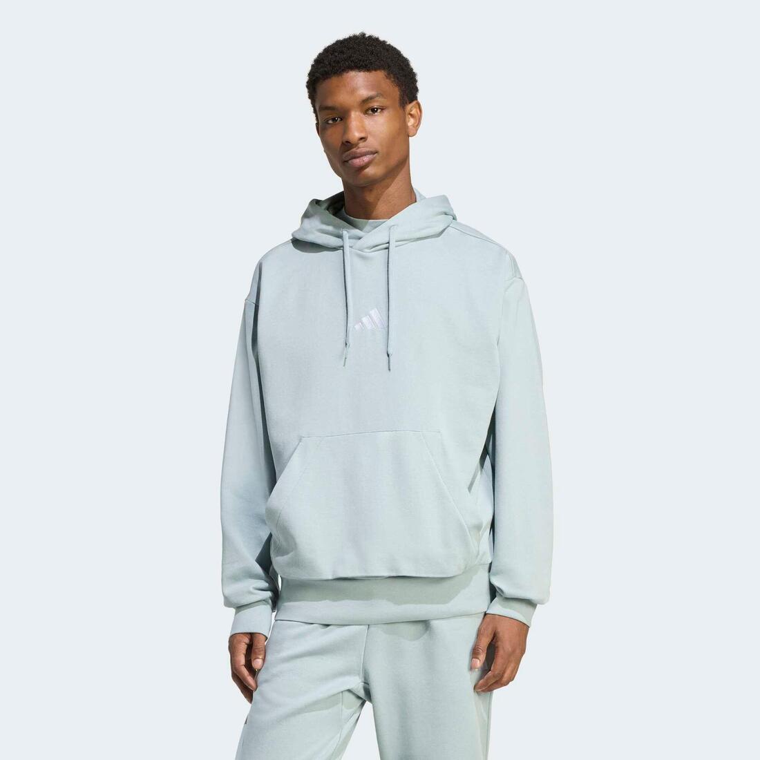 Sweat à capuche en coton, bleu foncé