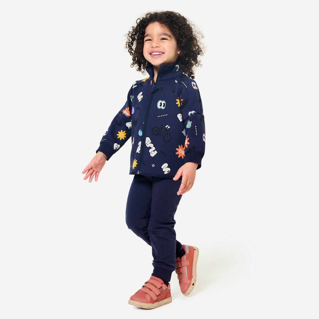 Veste zippée réversible enfant mixte, Imprimé
