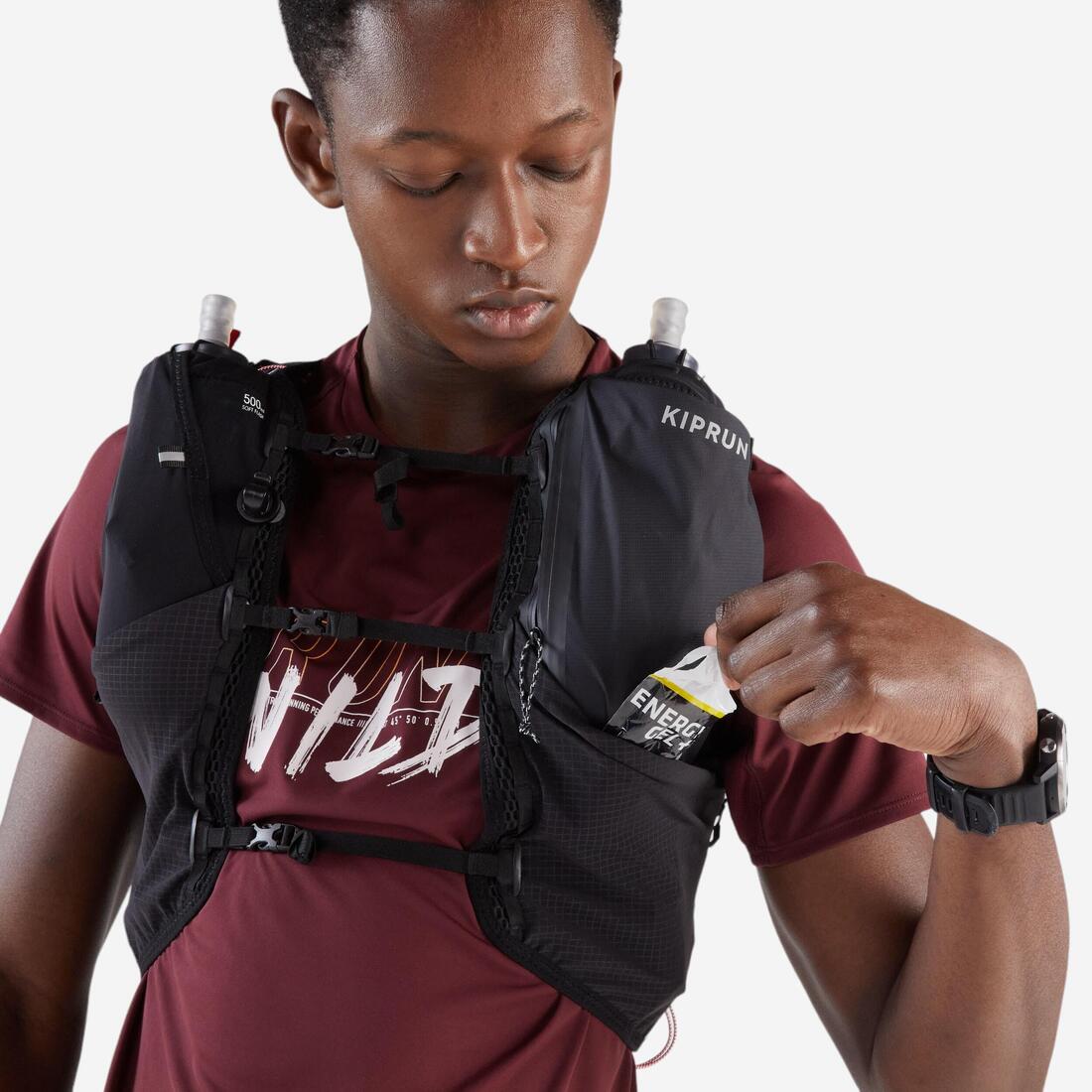 Sac trail running mixte + poche à eau 2L incluse - KIPRUN 900 15L