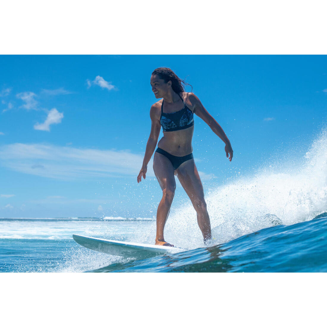Haut de maillot de bain brassière de surf femme double réglage plat ELISE FOAMY