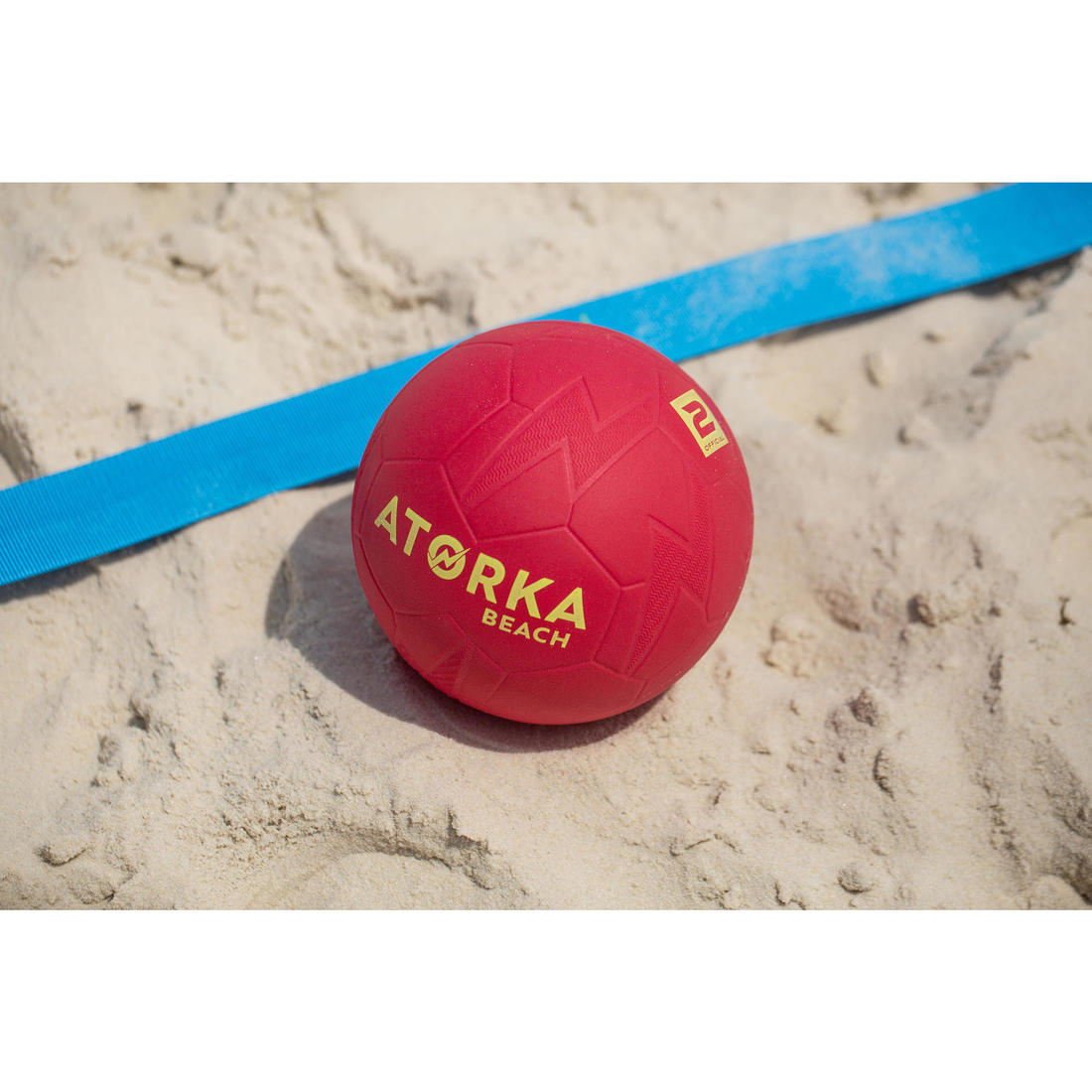 Ballon de beach handball hb500b taille 2 rouge