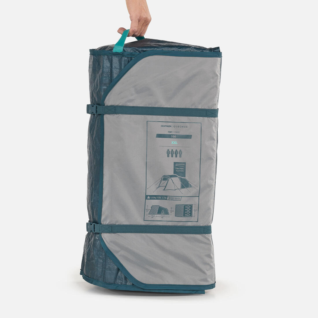 Tente de camping 4 places, MH100 XXL