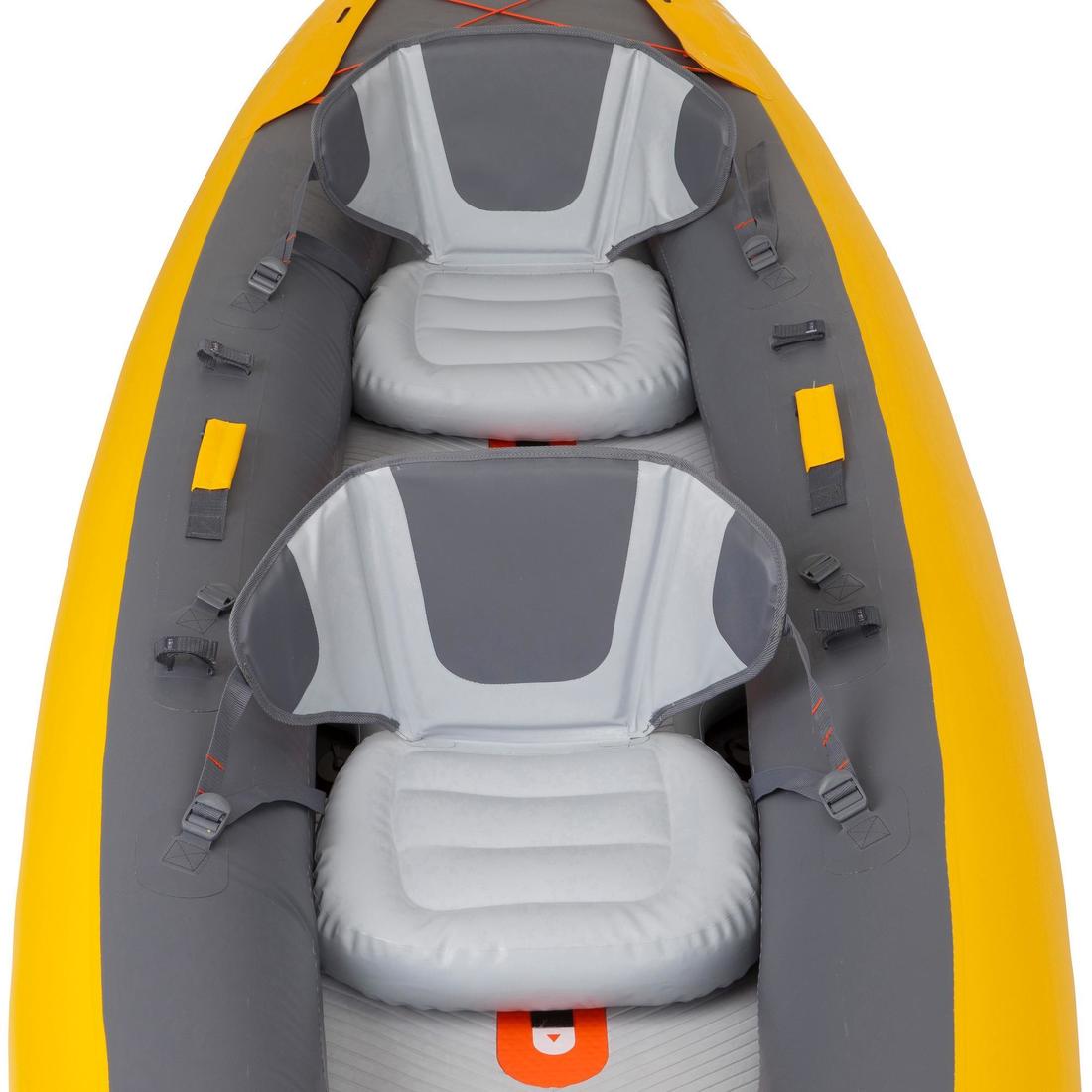 Canoë kayak gonflable 2 places - Tribord 100+ Jaune