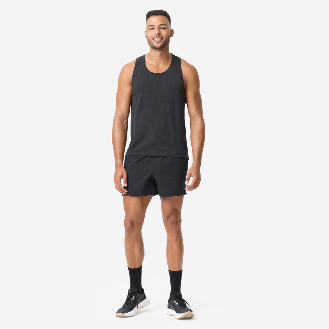 Débardeur de musculation homme, noir