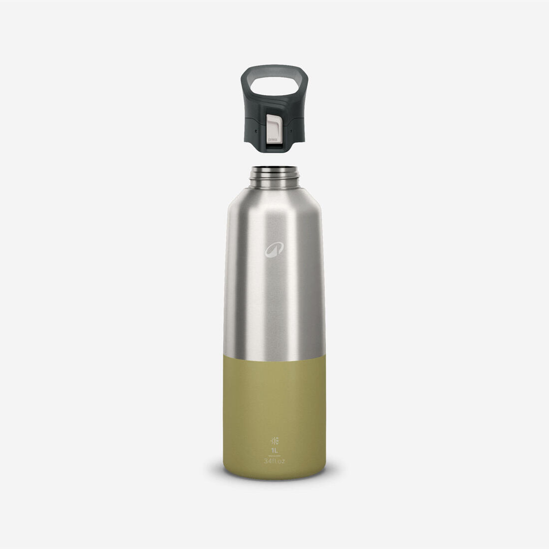 Gourde 900 isotherme inox 1L bouchon à ouverture rapide pour la randonnée - roug