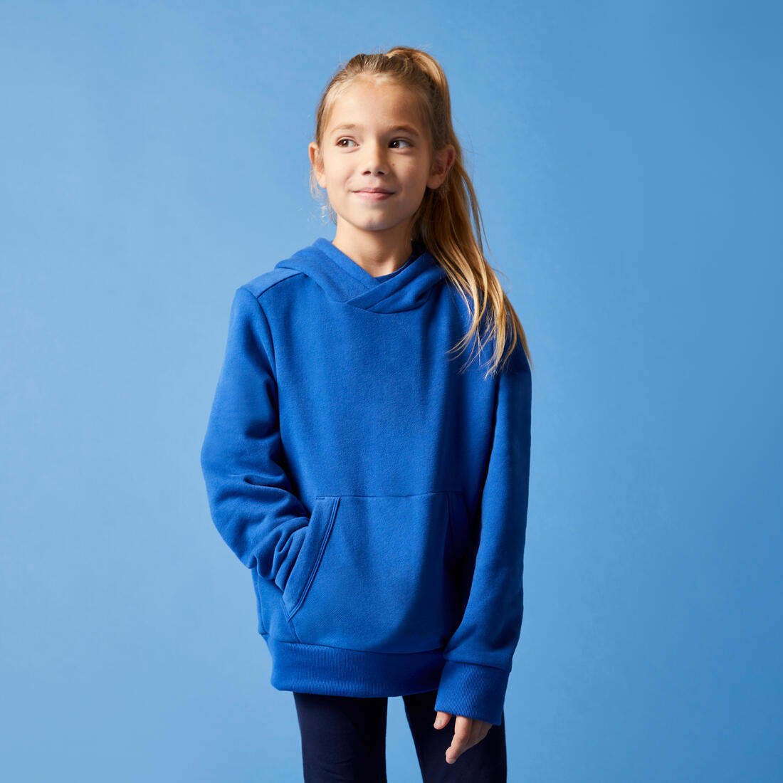 Sweat à capuche coton enfant - noir imprimé