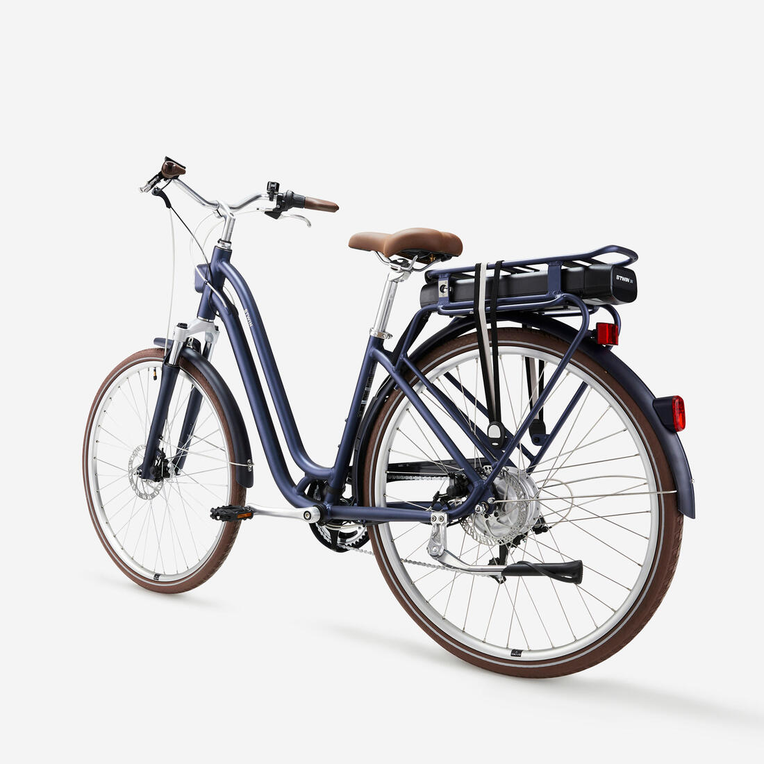 VELO DE VILLE ELECTRIQUE ELOPS 900 E CADRE BAS BLEU FONCE