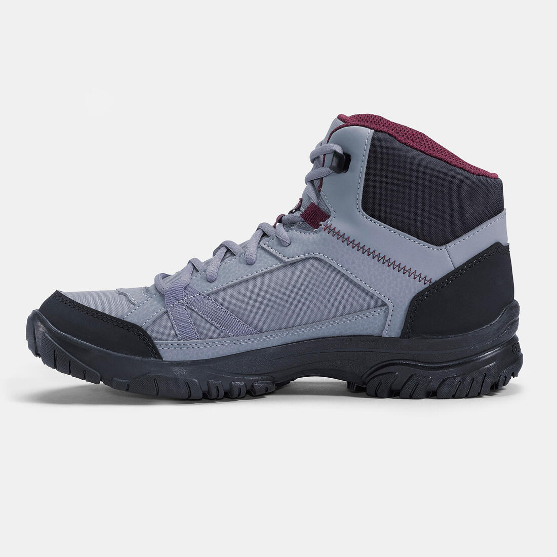 Chaussures de randonnée mid femme, NH100 gris