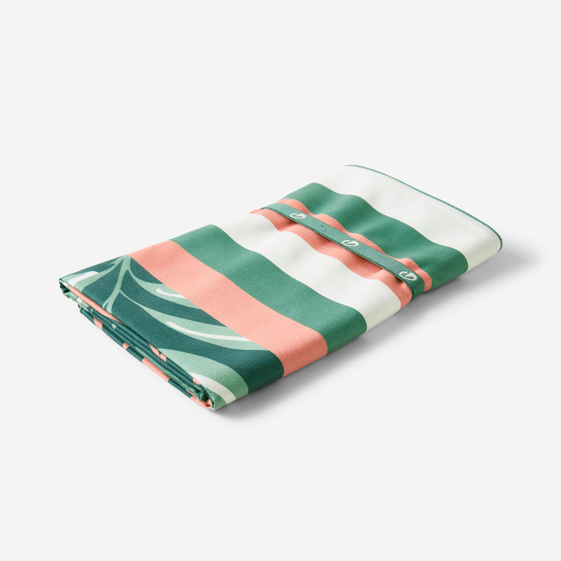 Serviette de bain microfibre compacte XL 110 x 175 cm, imprimé feuillage