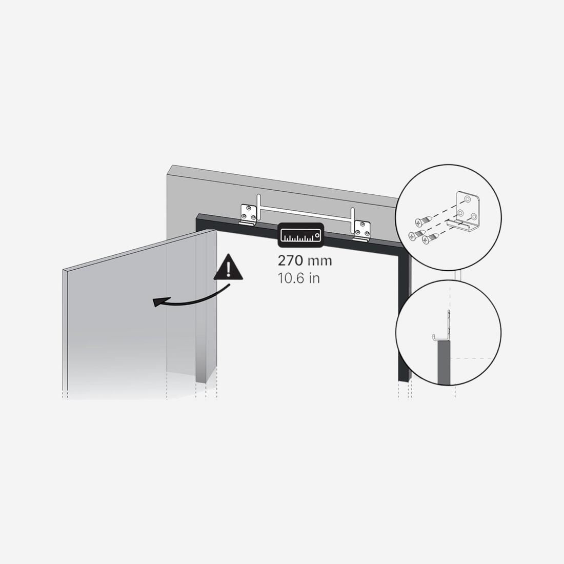 Barre de traction sur porte avec fixation 105cm