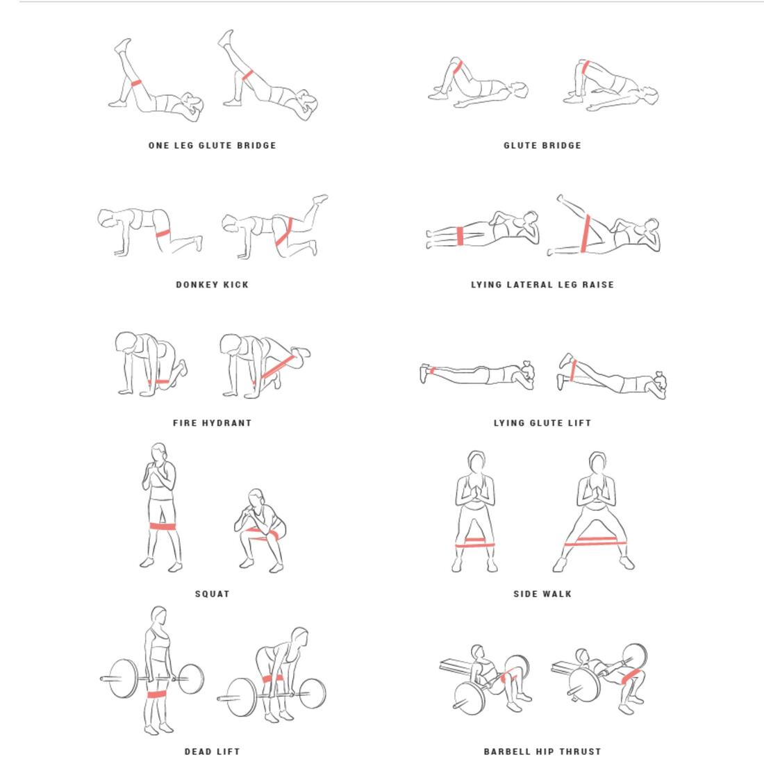 Élastique de musculation fessiers 22kg 31cm - Glute band difficile