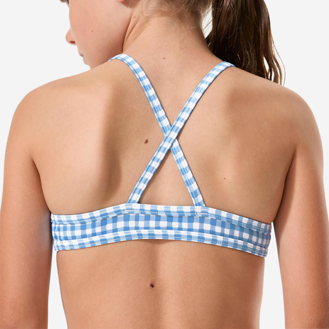 Maillot 2 pièces fleuri surf bretelles croisées fille