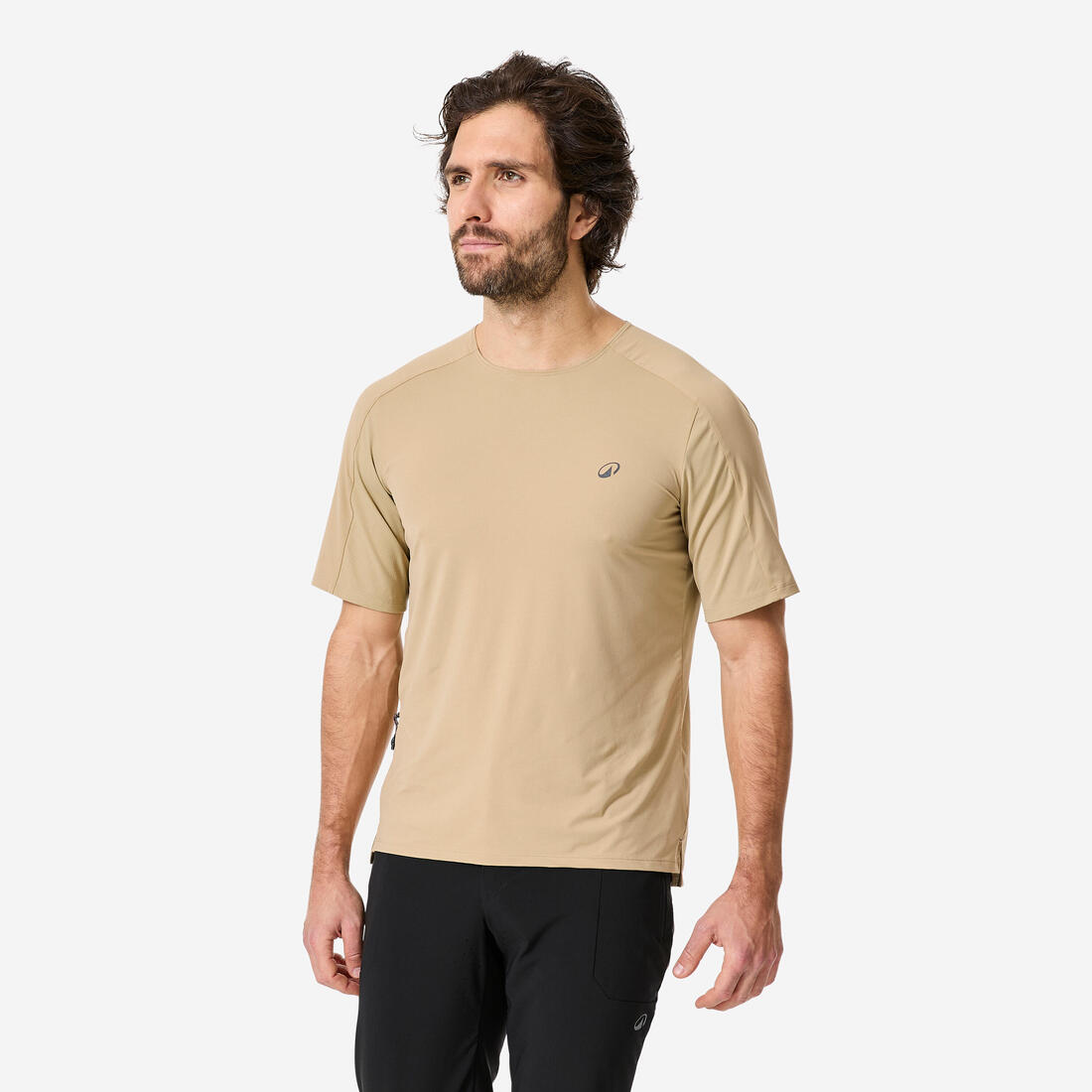 Maillot vélo VTT manches courtes respirant, 500 beige