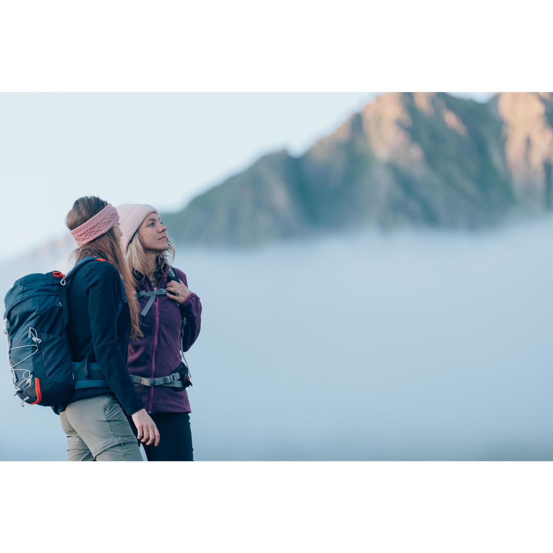 Polaire de randonnée montagne femme, MH100 full zip