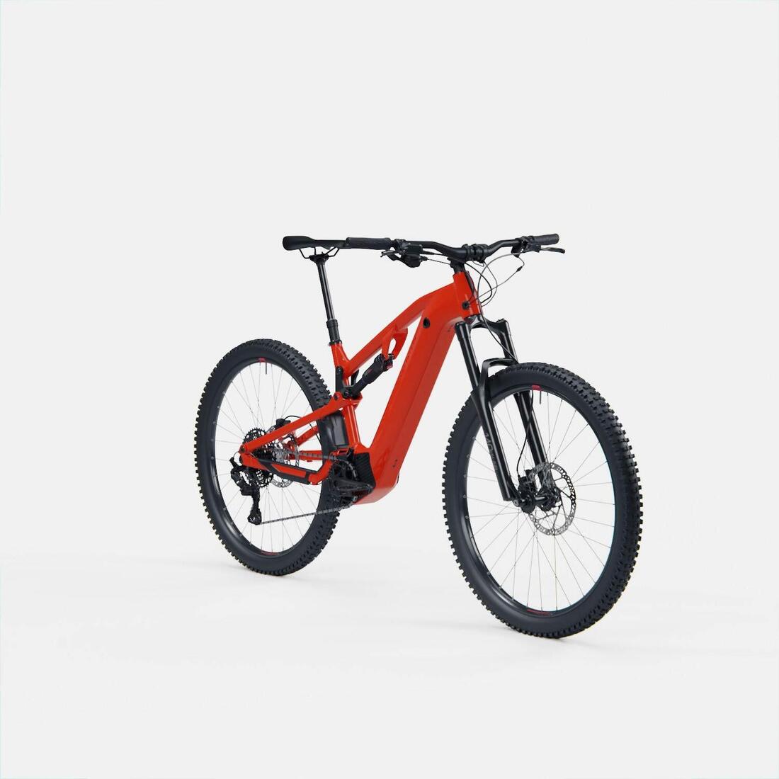 Vélo VTT électrique tout suspendu 29" - E-EXPL 520 S Rouge vif