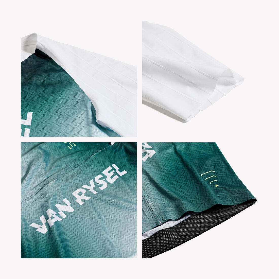 Maillot manches courtes de vélo de route aéro homme, RCR-F vert