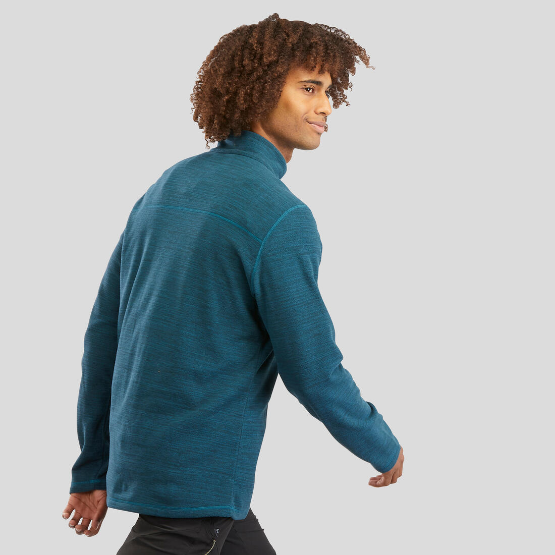 Polaire de randonnée montagne homme, MH100 demi zip