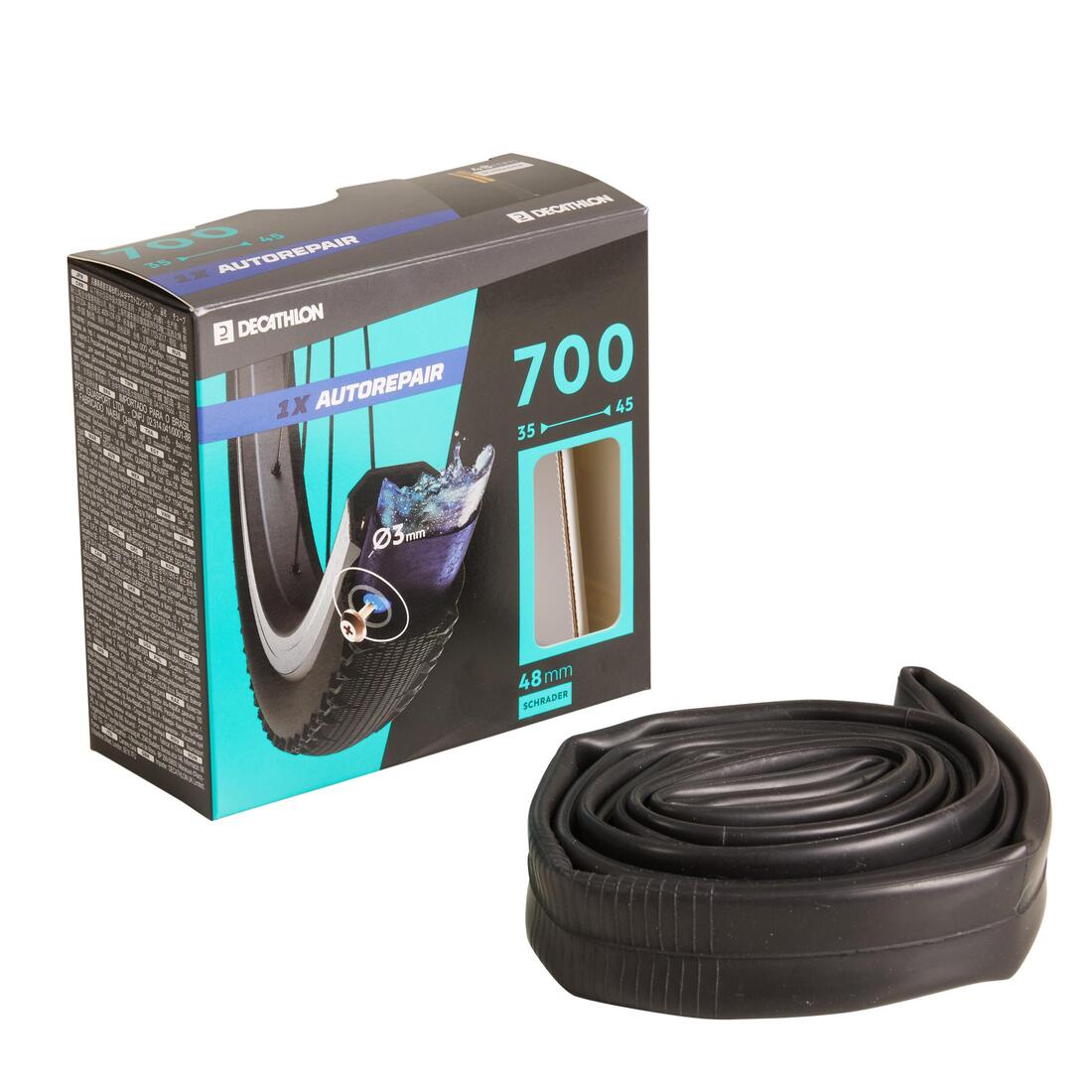 Chambre à air 700x35/45 auto réparante valve schrader 48mm