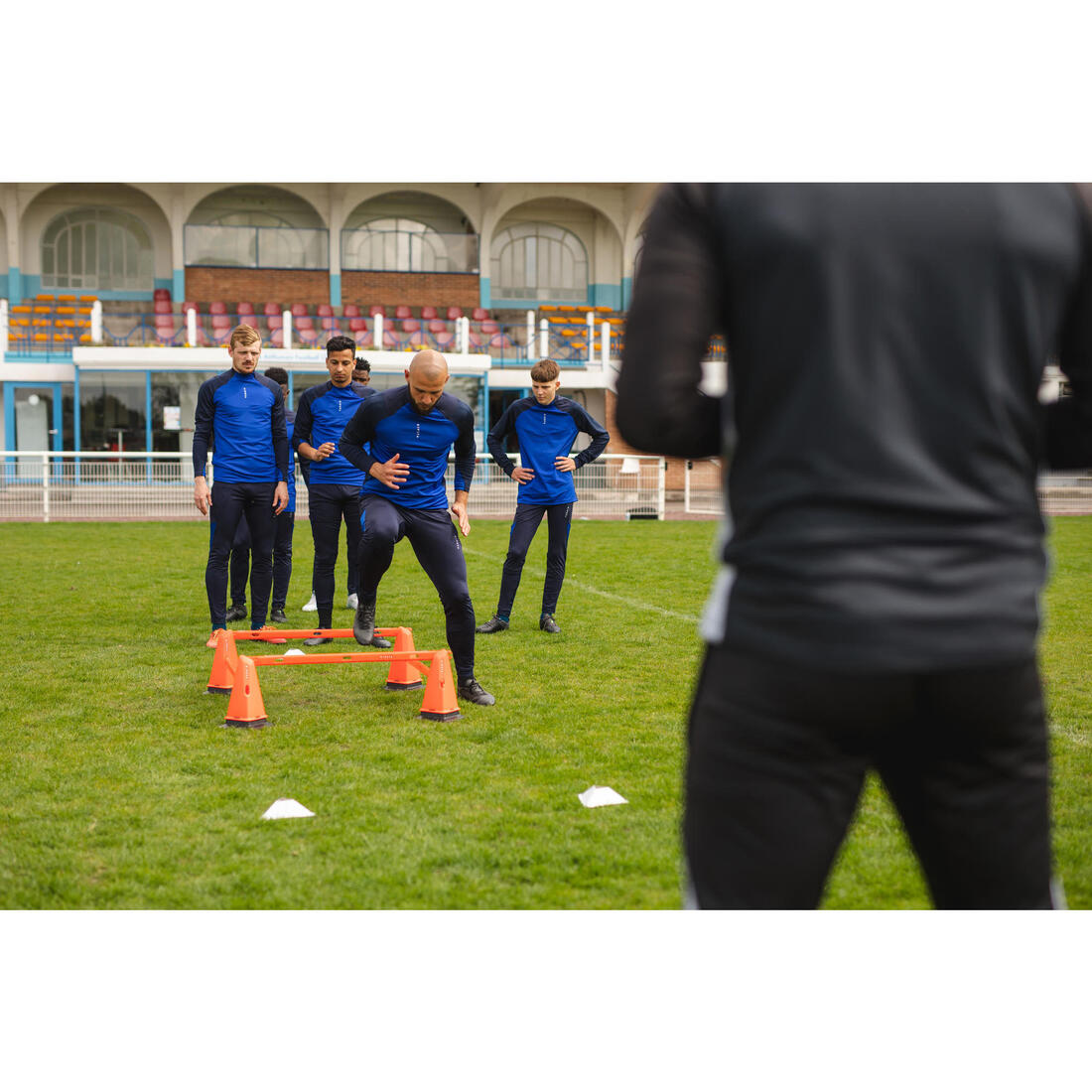 Lot de 4 cônes d'entrainement lestés Modular 30cm orange