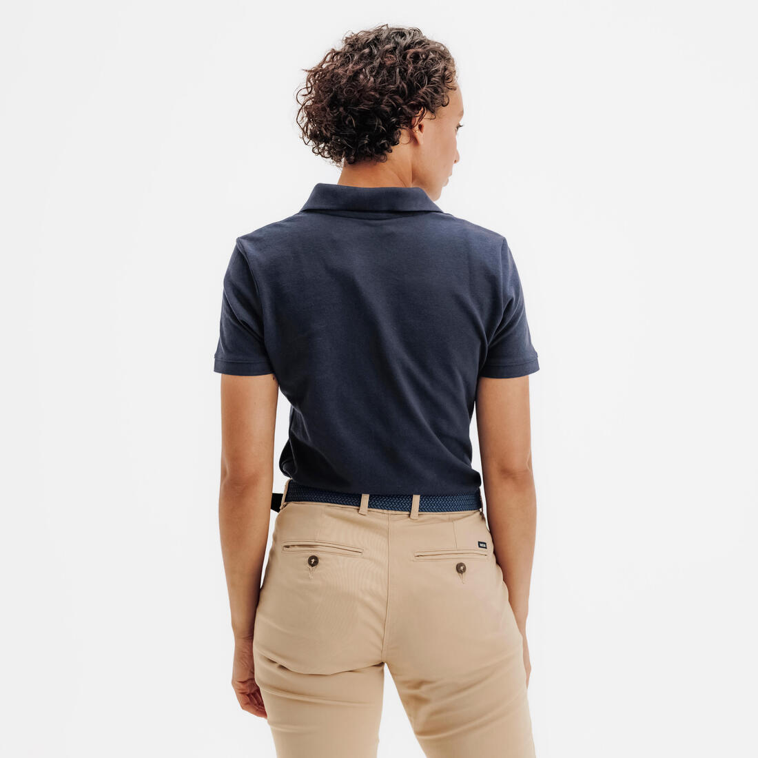Polo golf en coton polyester manches courtes femme, MW500 beige clair