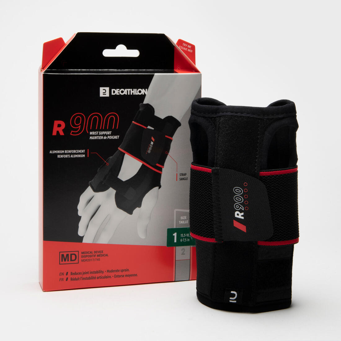 Strap De Poignet gauche/droite Adulte - Poignet R900 Noir