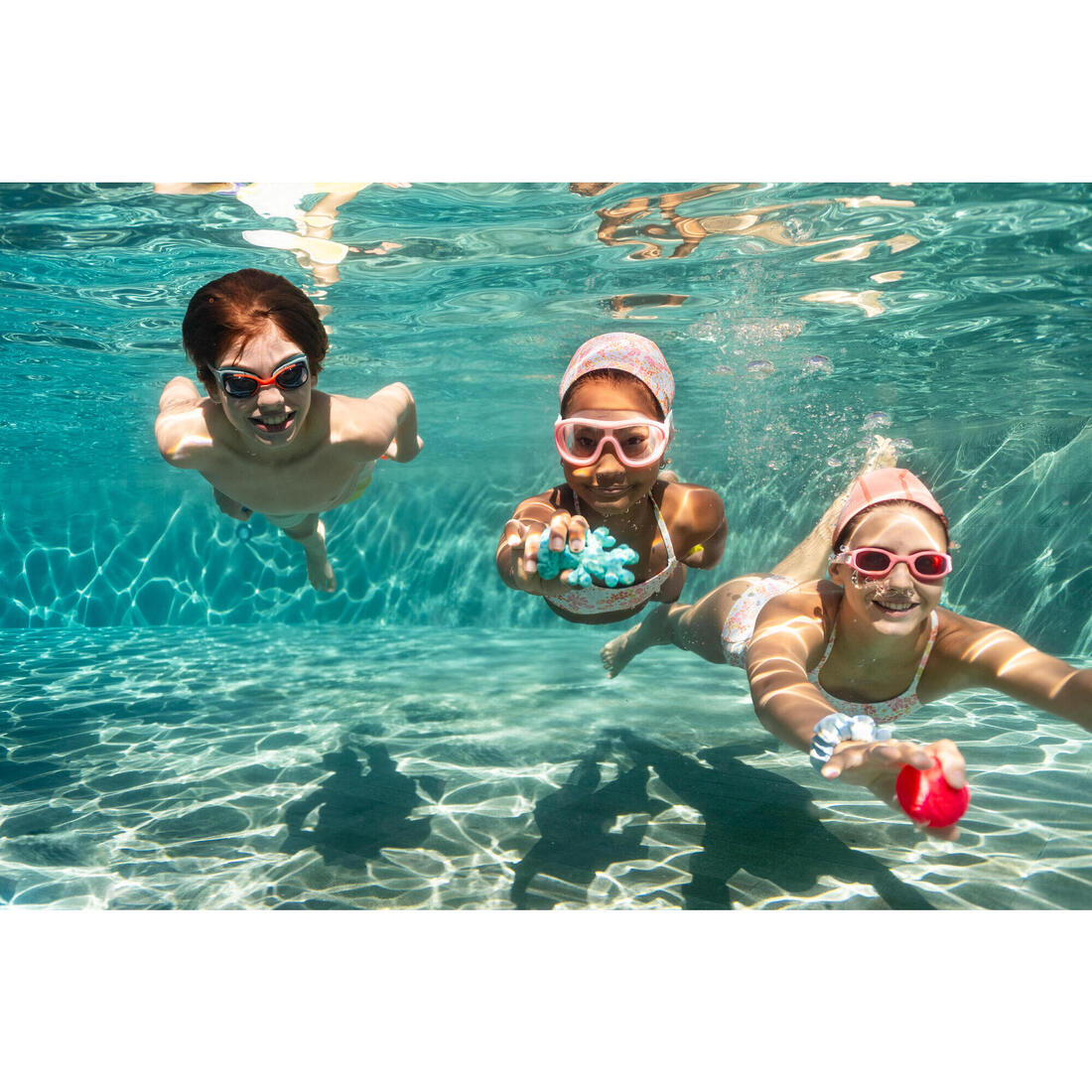 Lunettes de natation Junior - Xbase rose bleu teintées