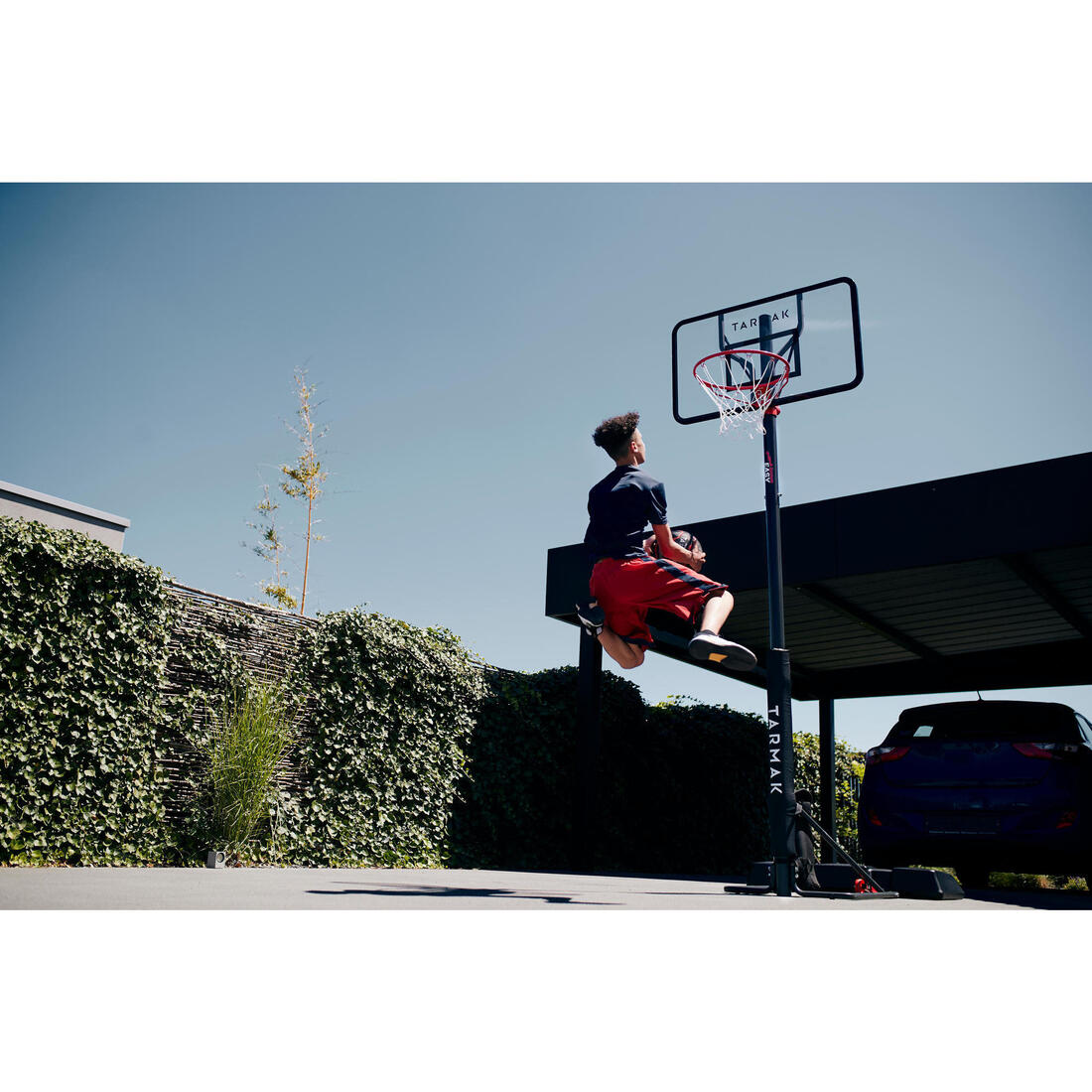 Panier de basket sur pied réglable de 2,20m à 3,05m - B100 Easy Polycarbonate