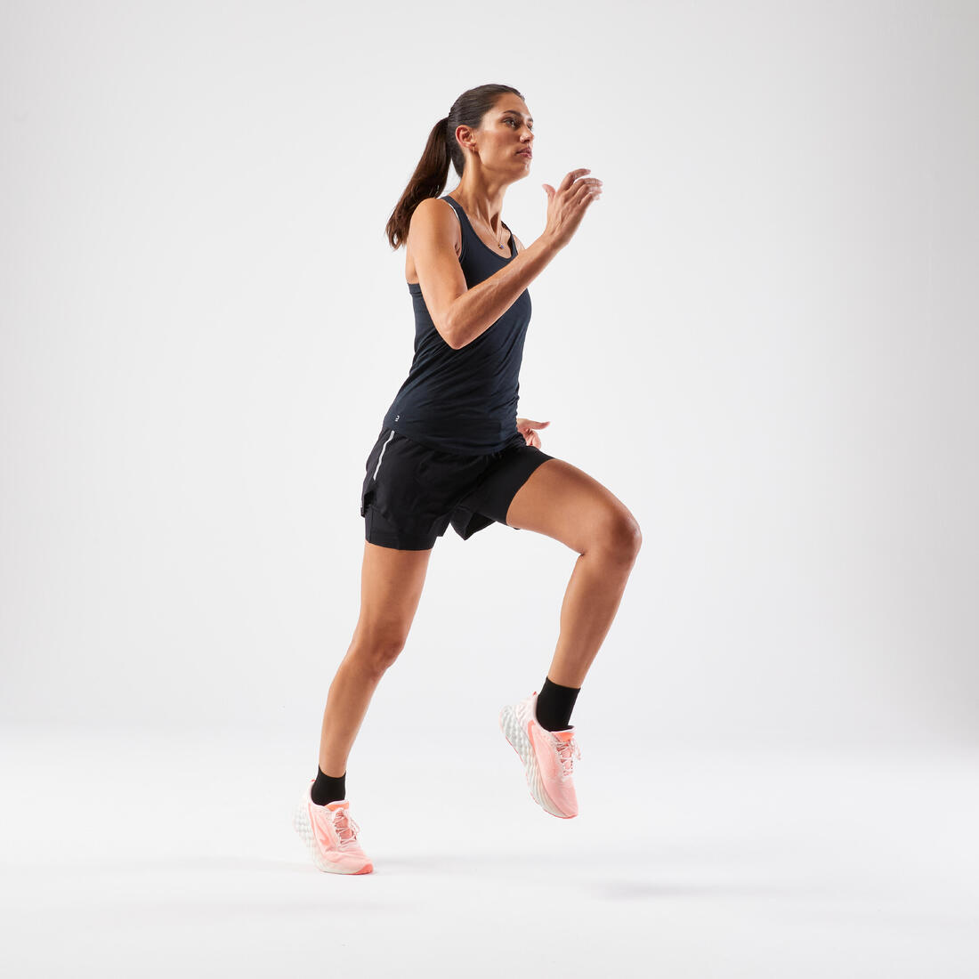 Débardeur running sans couture femme - kiprun run 500 confort lavande