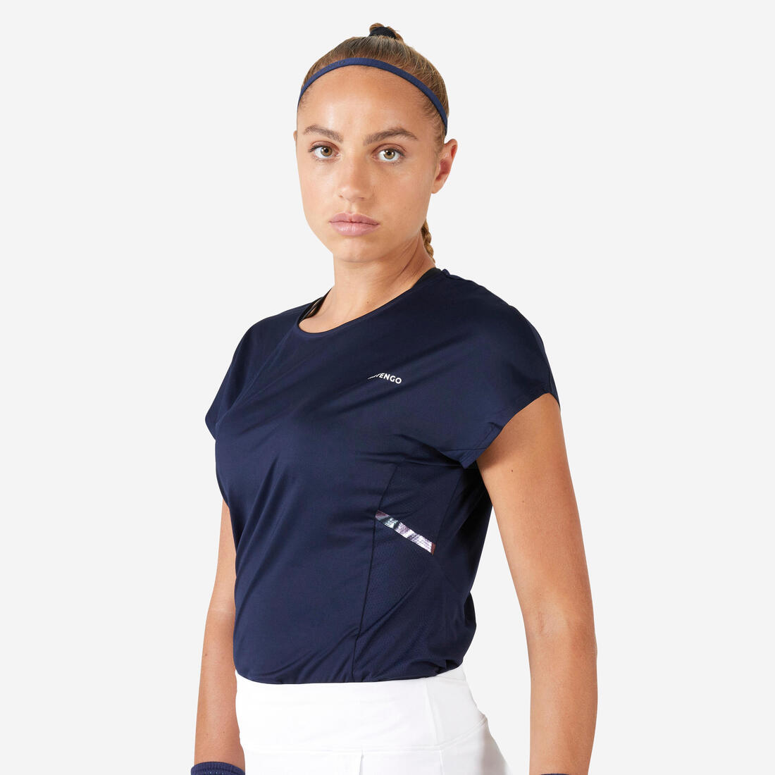 T-Shirt tennis col rond dry soft femme - Dry 500