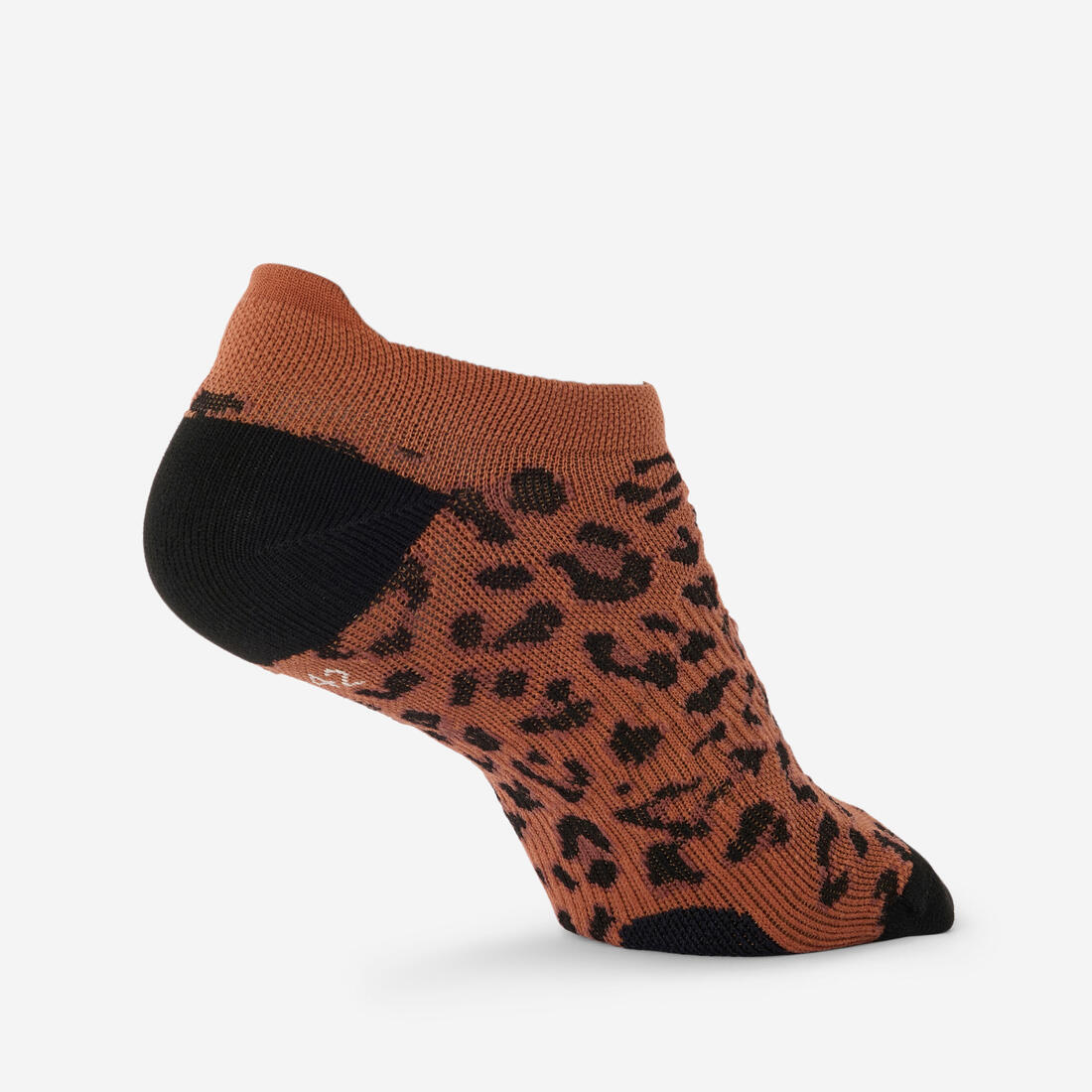 Chaussettes invisibles de fitness x3 femme, vert marron et