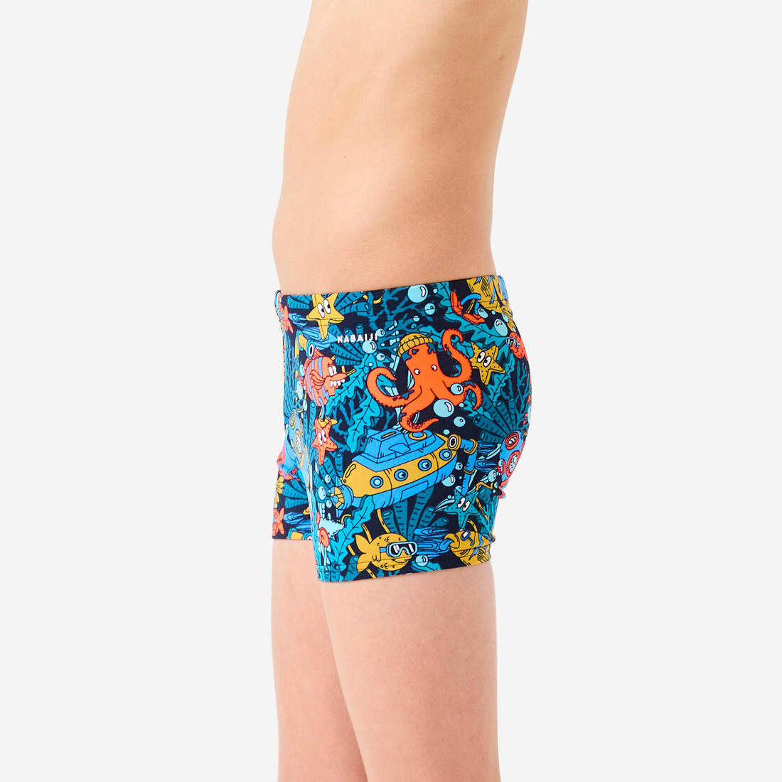 Maillot boxer de bain natation Garçon enfant - 500 Fitib all marin