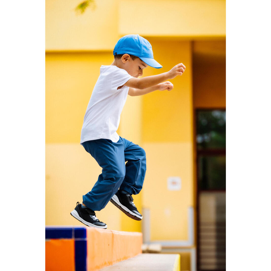 Pantalon de Survêtement Multisports Respirant Léger Mixte pour Enfant - Bleu