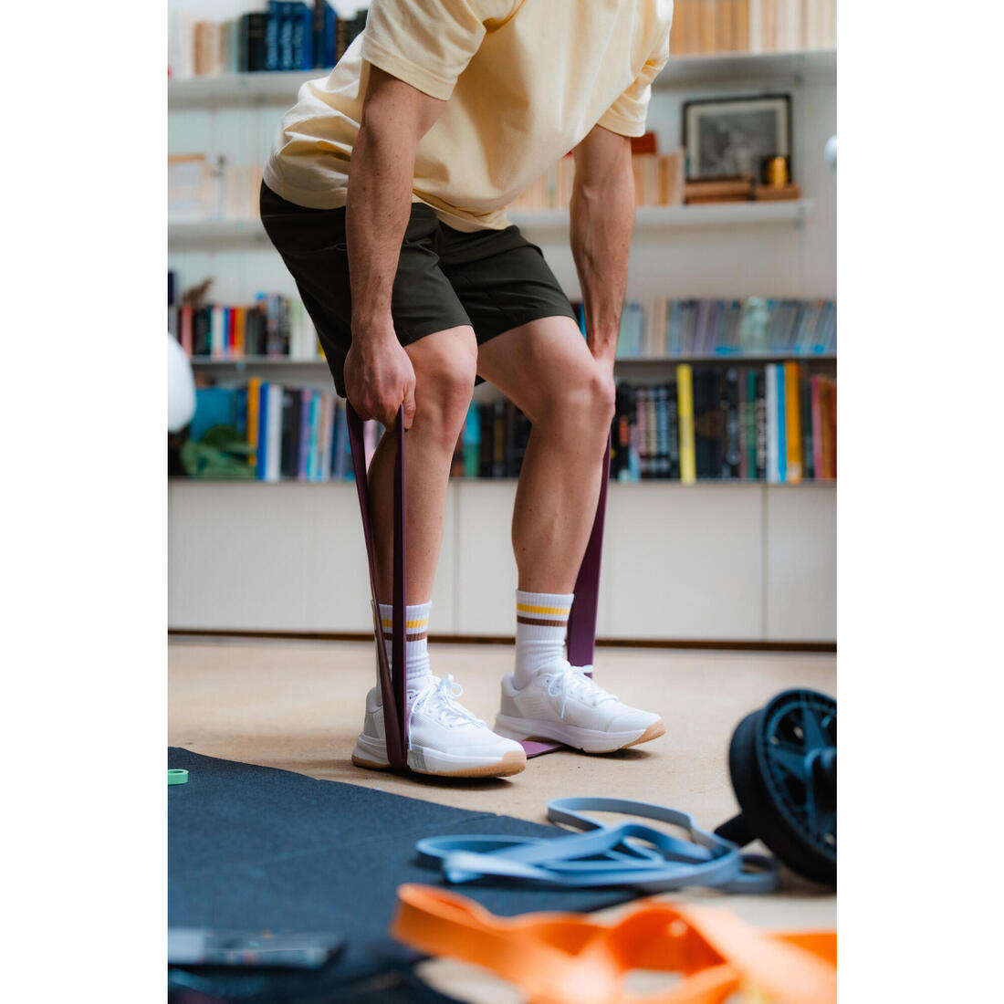 Lot 5 élastiques de musculation 10,15,20,30,40kg avec 3 mois offerts Freeletics