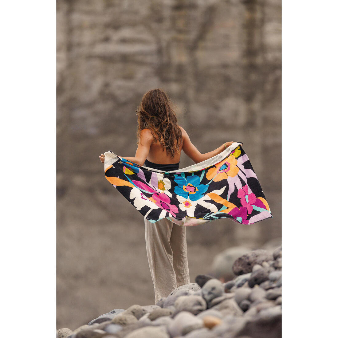 SERVIETTE L PRINT Bora 145x85 cm
